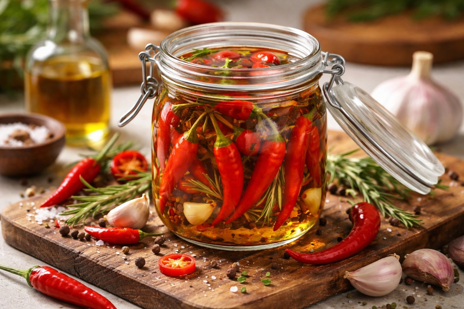 Comment conserver des piments forts dans l'huile