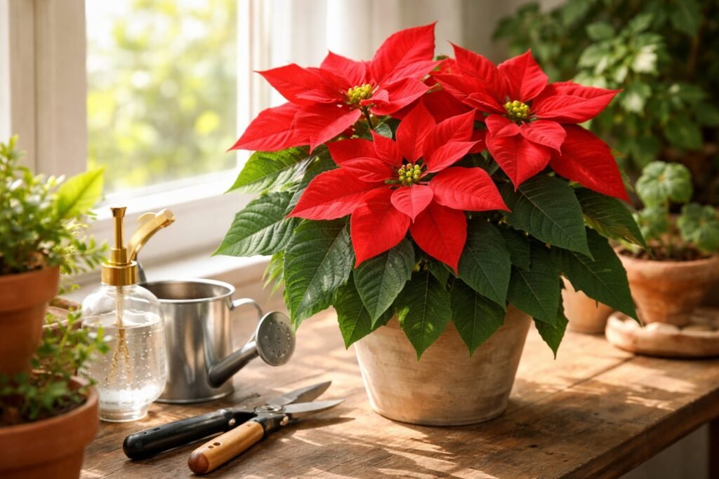 Comment conserver et faire refleurir un poinsettia