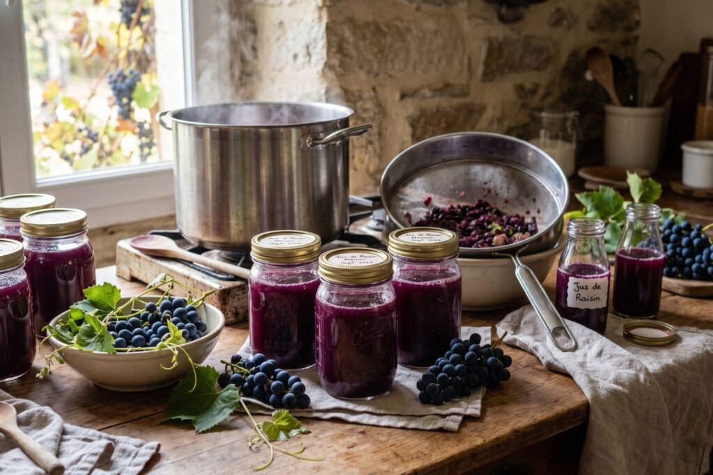 Comment conserver le jus de raisin fait maison