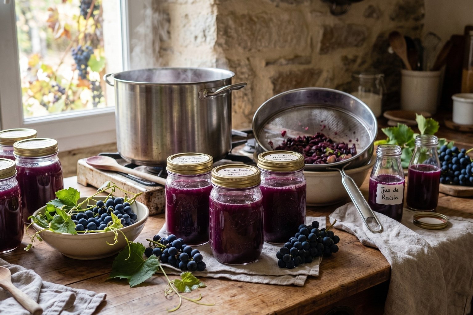 Comment conserver le jus de raisin fait maison
