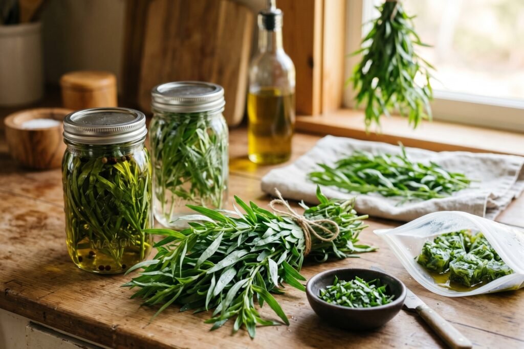 Conserver l'estragon frais pour l'hiver