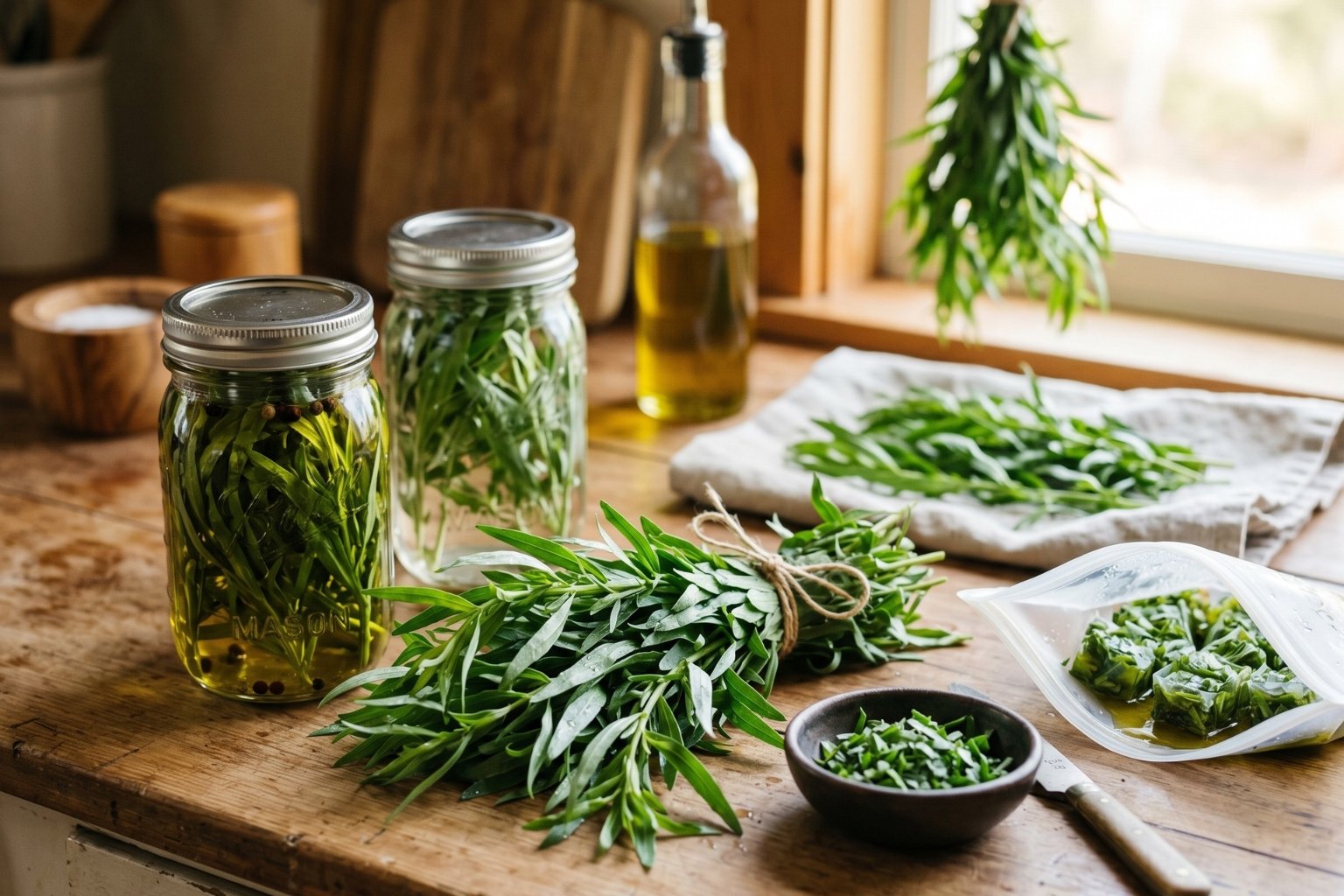 Conserver l'estragon frais pour l'hiver